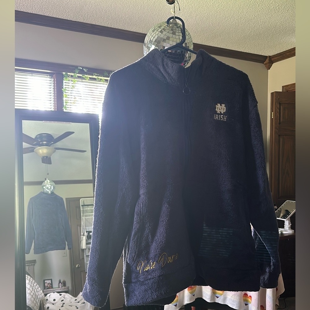 fluffy Notre Dame Zip up